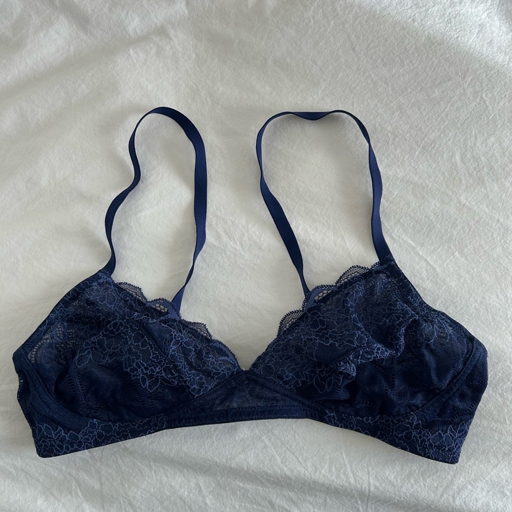 Madewell Bra in Navy Lace size M